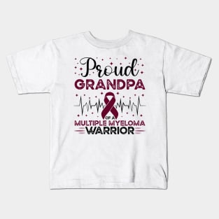 Proud Grandpa Of A Multiple Myeloma Warrior Kids T-Shirt